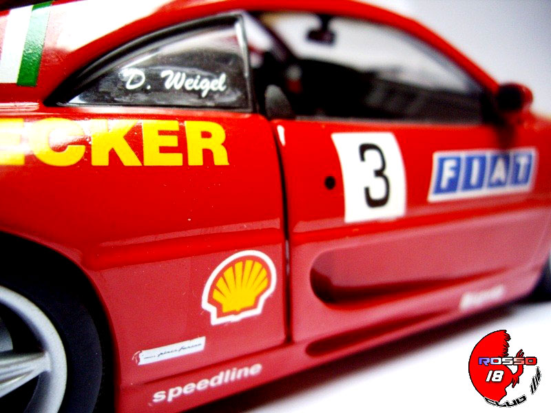 Ferrari F355 Berlinetta 1/18 Hot Wheels ferrari Saloontta challenge #3 d.weigel auto becker diecast model cars
